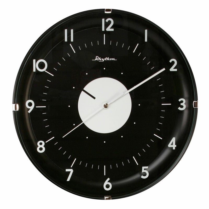 RHYTHM(Japan Hour Disc Printing Glass Silent Silky Move Wall Clock ?30.0x4.5cm - Image 2