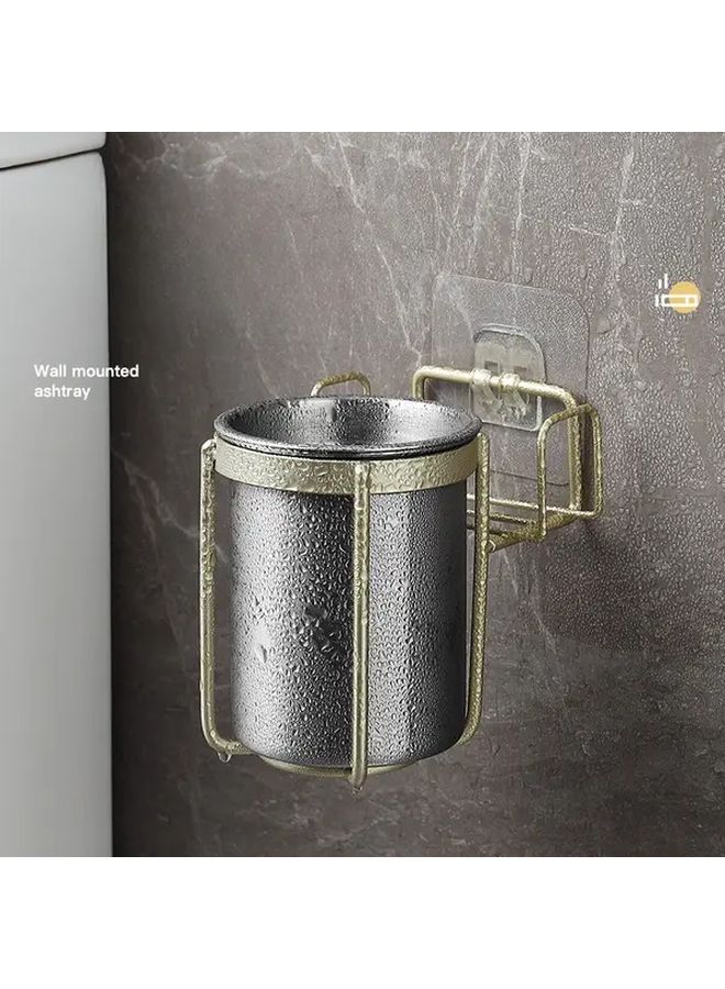 YH318 علبة سجائر من الفولاذ المقاوم للصدأ مثبتة على الحائط مع غطاء لا تحتاج إلى حفر وسهلة التركيب - Image 5