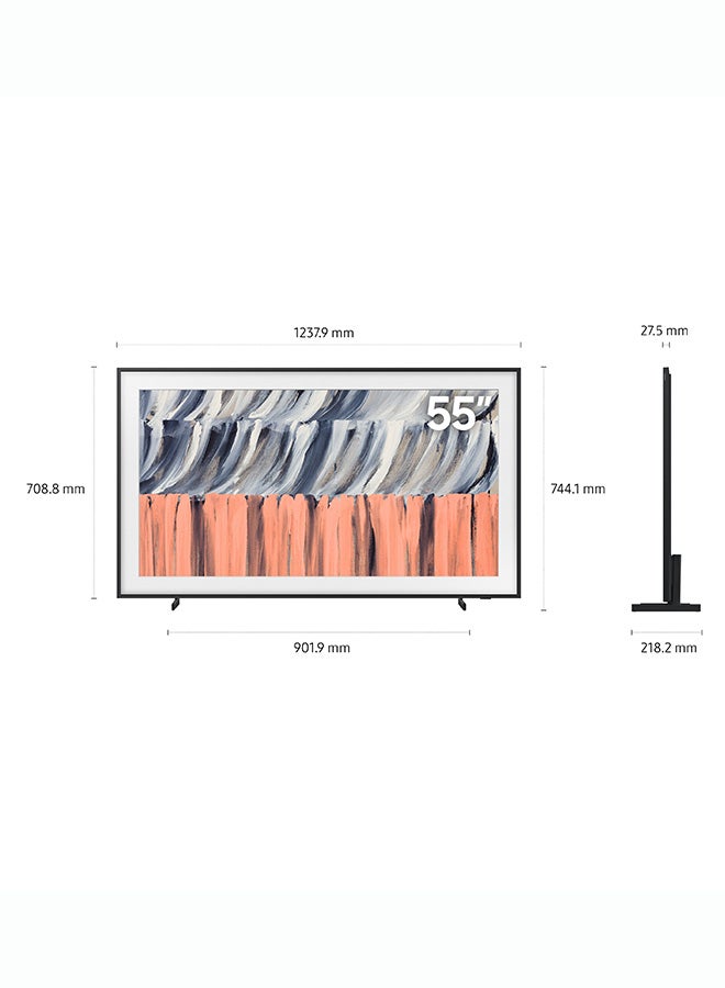سامسونج Samsung 55 Inch The Frame TV, LS03HE, 4K, QLED Glare Free, HDR 10+, Motion Xcelerator 144Hz, Art Mode, Modern Frame Design with Built-in Solution, Smart TV, QA55LS03HEUXZN (2026 - UAE Version) QA55LS03HEUXZN black - Image 3