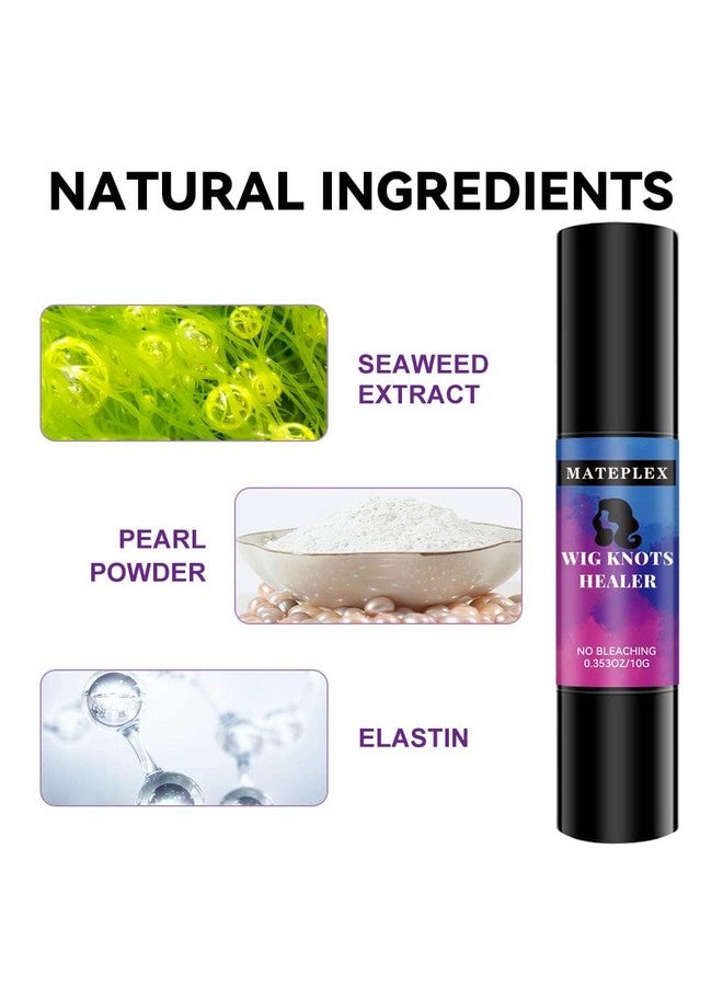 MATEPLEX Wig Knot Concealer For Lace Wigs Tint Dyeing Stickwig Knots Healer With Brush Portable Doublehead Color Stick No Bleaching For Frontal Part Hairline Lace Wigs (03) - Image 5