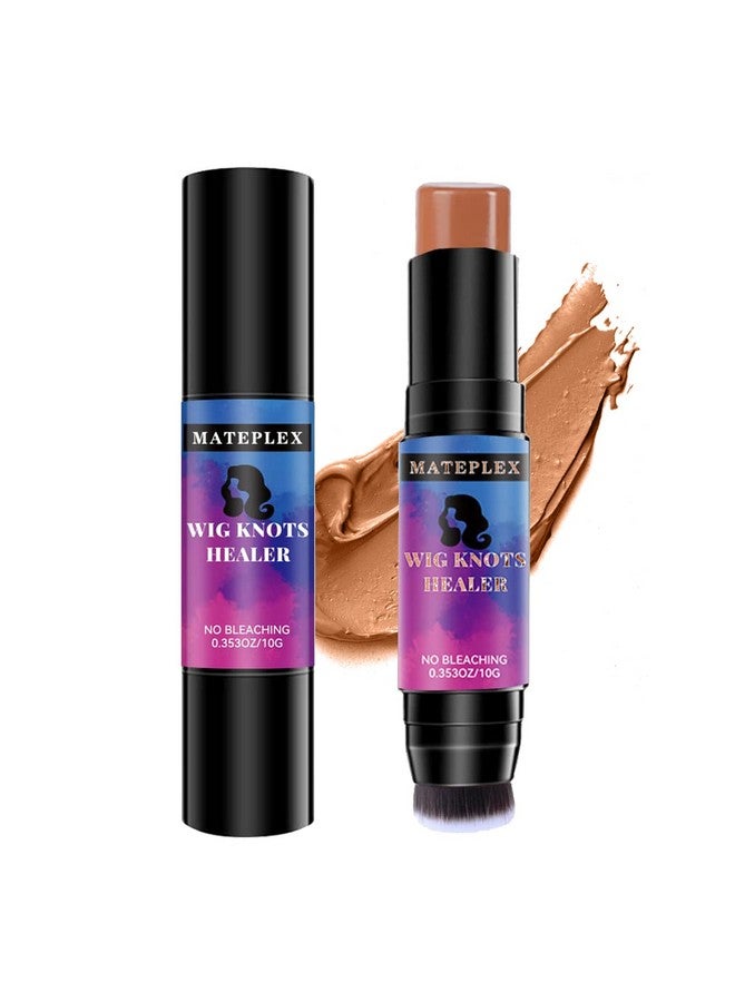 MATEPLEX Wig Knot Concealer For Lace Wigs Tint Dyeing Stickwig Knots Healer With Brush Portable Doublehead Color Stick No Bleaching For Frontal Part Hairline Lace Wigs (03) - Image 2