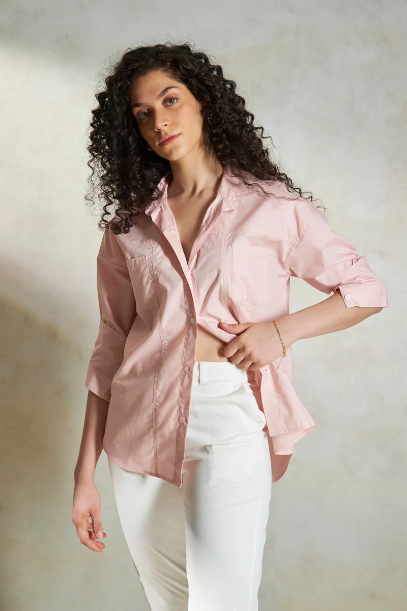 فيرجيو Cotton Button Vacation Down Shirts for Women