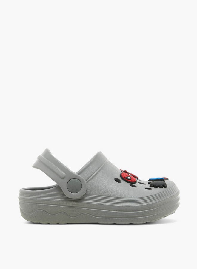 MARVEL Boys Spider-Man Applique Clogs with Backstrap - Image 1