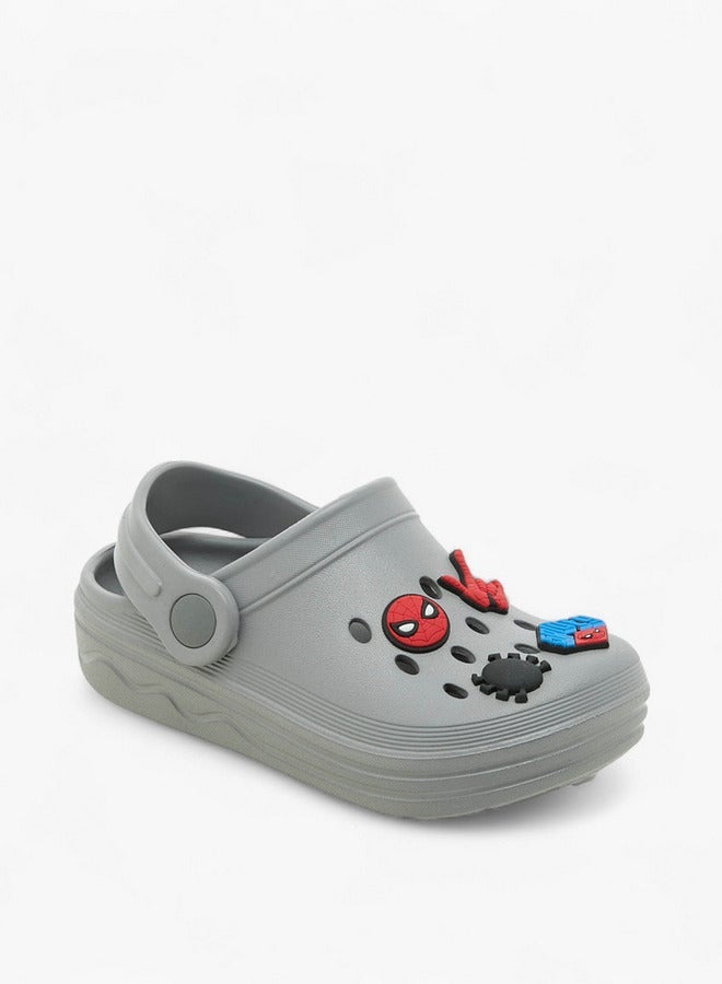 MARVEL Boys Spider-Man Applique Clogs with Backstrap - Image 2