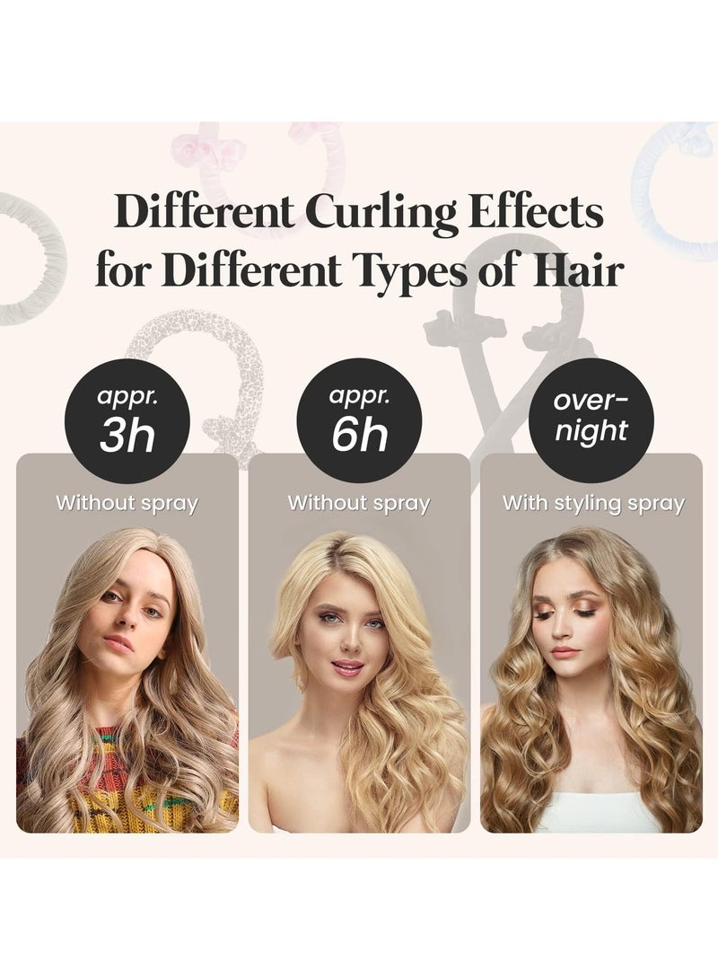 Yeelen Yeelen Heatless Curling Rod Headband for Long Hair, No Heat Hair Curler Rollers Set can Sleep in Overnight, Satin Curl Ribbon Hair Wrap with Scrunchie and Hair Clips Gets Natural Waves  - Image 5