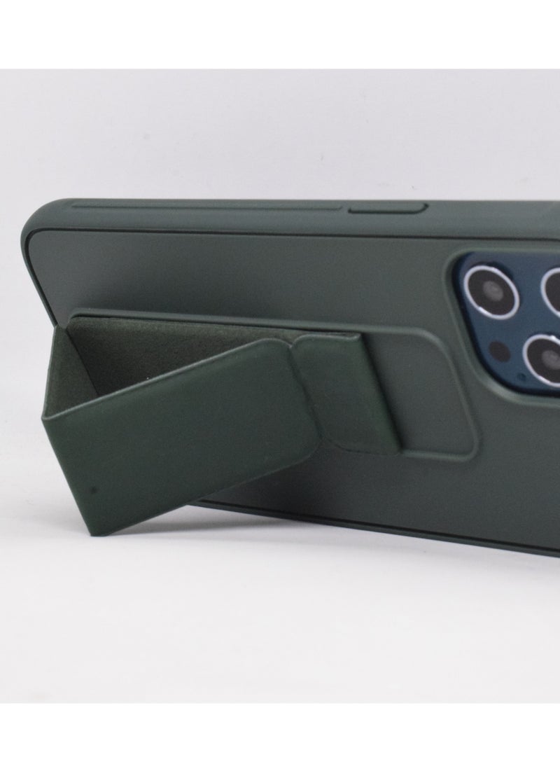 BORTONY iPhone 12 Pro Max Case Silicone Camera Protected Shockproof With Finger Grip Stand Cover - Image 3