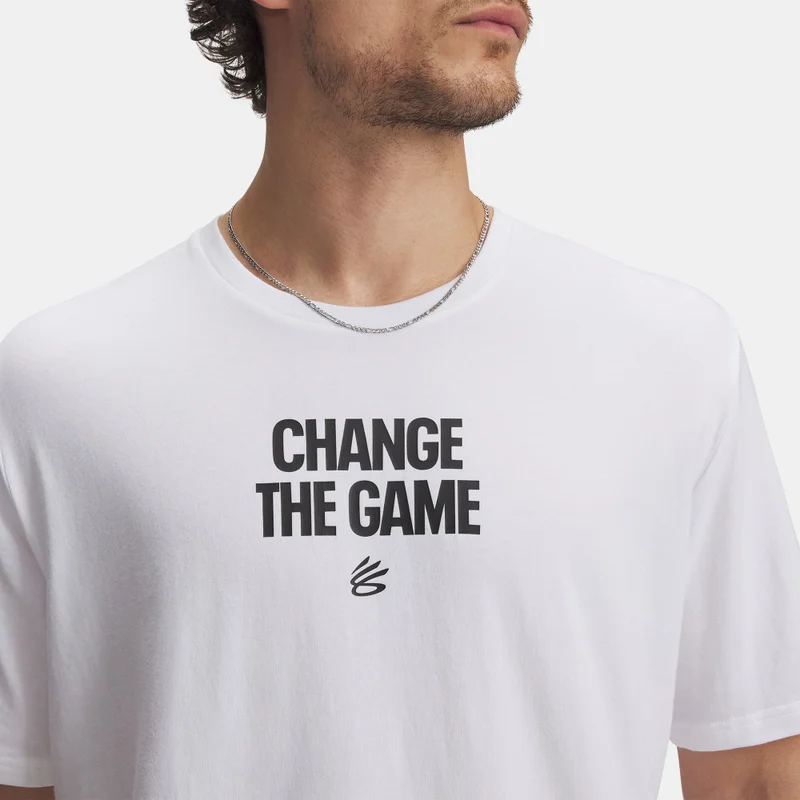 UNDER ARMOUR White Men's Curry Playable T-Shirt for Men | Best Price UAE