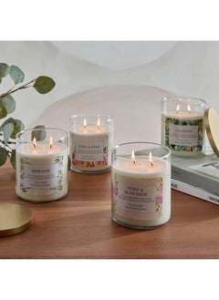 Home Box Aure White Musk Blown Jar Candle with Metal Lid 510 g  - Image 4