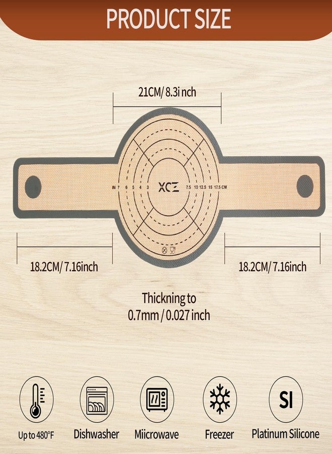 XCZ 2 PCs Silicone Bread Sling Dutch Oven Non-Stick & Easy Clean Reusable Silicone Bread Baking Mat. With Extra Long Handles Bread Baking Sheet Liner - Image 2
