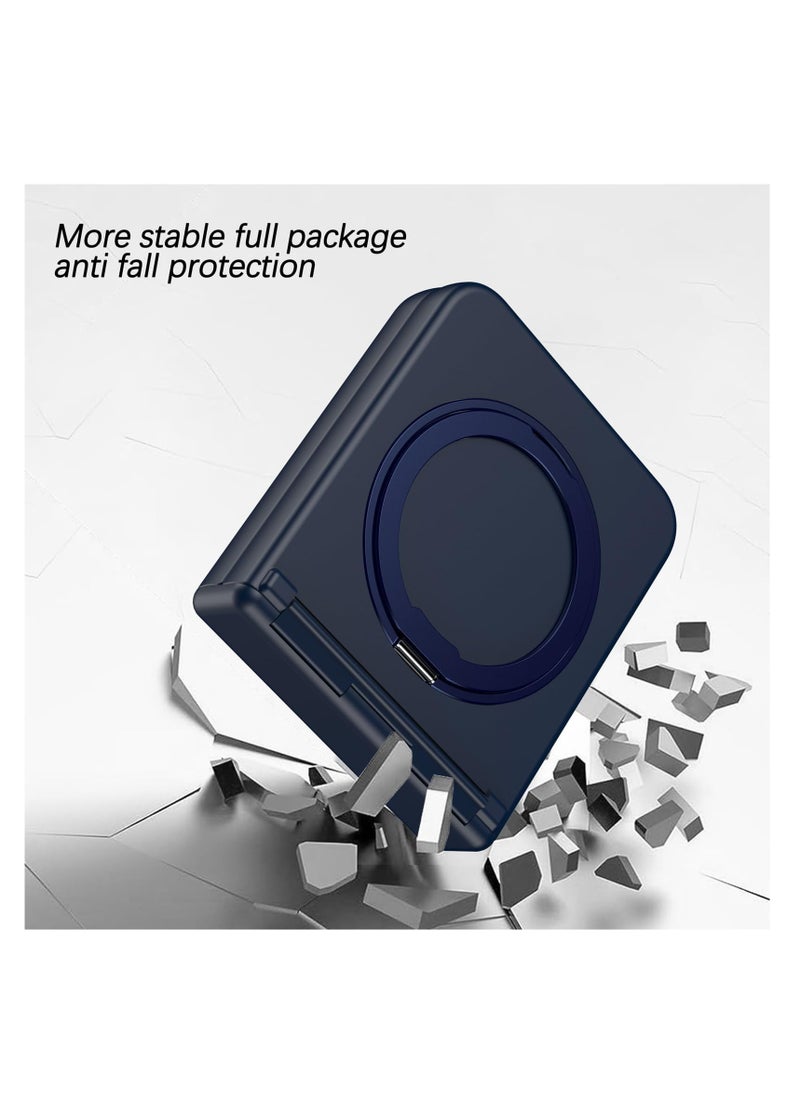 Aookay Galaxy Z Flip 6 Case with Stand Compatible with Magsafe,  with Hinge Protection & Outer Screen Protector, for Samsung Z Flip 6 5g Ultra Slim Magnetic Protective Case Cover (Blue)  - Image 5