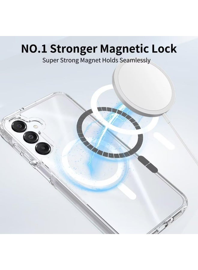 MagSafe Case Cover | Camera Protection | Hard Crystal Clear Back | Shockproof Bumper Case Cover for Samsung Galaxy A17 (Transparent) - Image 4