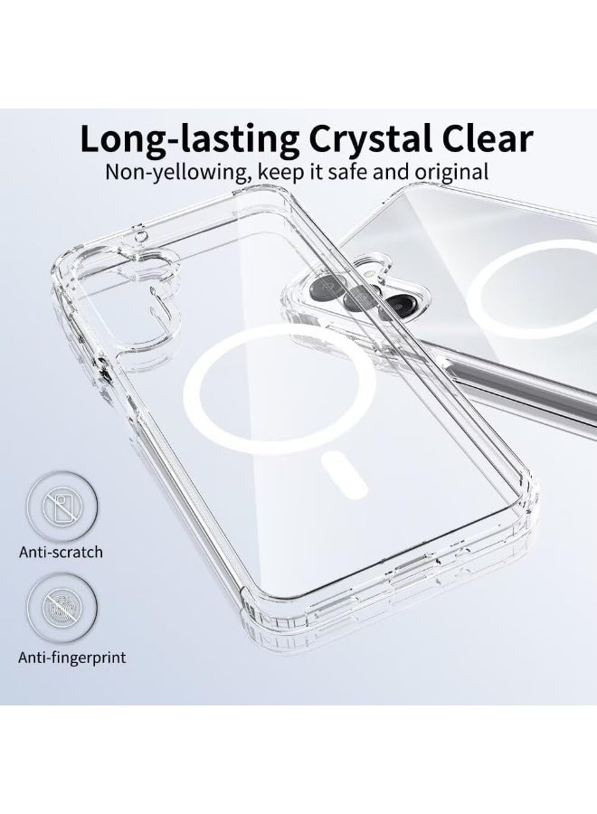 MagSafe Case Cover | Camera Protection | Hard Crystal Clear Back | Shockproof Bumper Case Cover for Samsung Galaxy A17 (Transparent) - Image 3