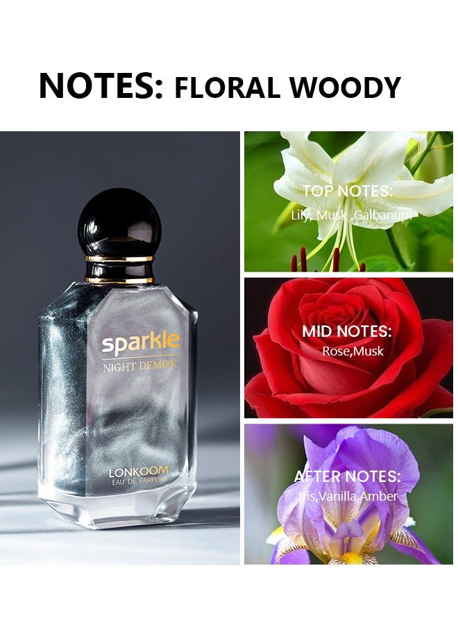 LONKOOM Sparkle Night Demon EDT For MEN 100ML - Image 2