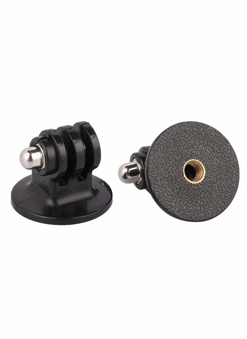 KASTWAVE - Tripod Adapter Mount with 1/4" Screw Camera, Compatible action camera 7 6 5 4 3 3+ 2 1 Session Black Silver for SJ4000, forSJ5000 Xiaomi Action Cameras - Image 1