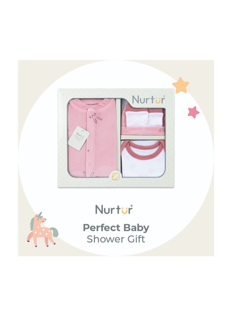 نورتر طقم هدايا نورتور - 4 قطع، (بدلة نوم، بدلة بأكمام قصيرة، قبعة، قفازات) أزرق متعدد/أولادي - Image 3