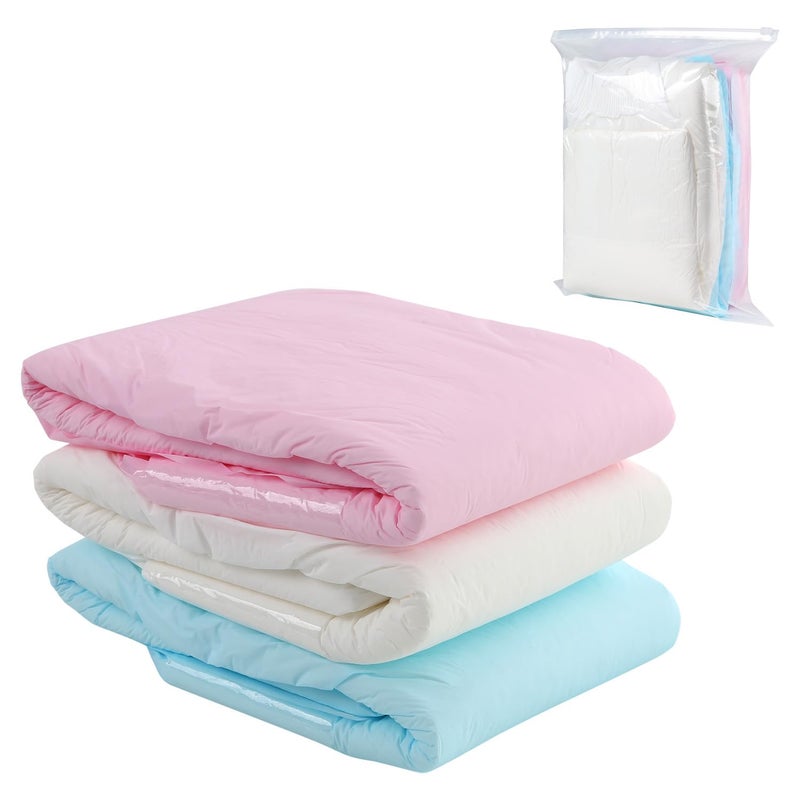 CutiePlusU Adult Diapers Heavy Absorption Dry Surface Disposable Adult Diaper All Night-Blue,Pink,White 3 Pieces (Large 37"-47") - Image 4