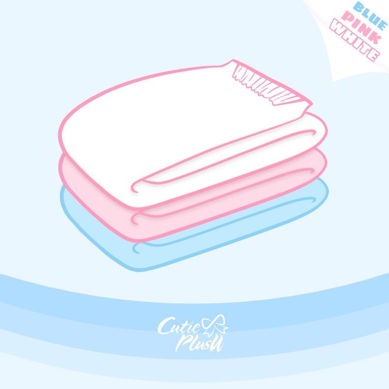 CutiePlusU Adult Diapers Heavy Absorption Dry Surface Disposable Adult Diaper All Night-Blue,Pink,White 3 Pieces (Large 37"-47") - Image 5