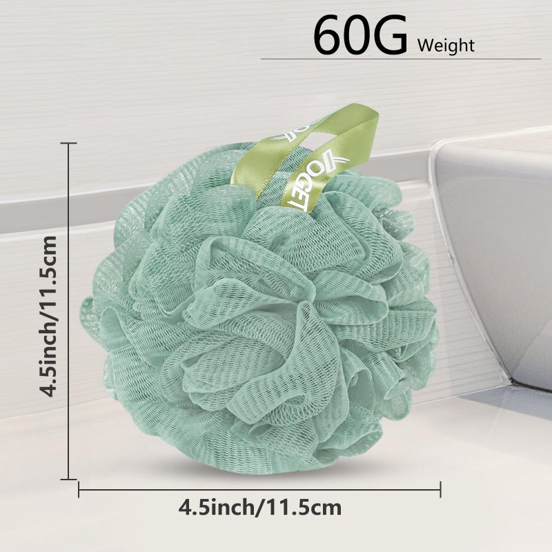 Yoget 4 Pack Shower Loofah Sponge, 60G Bath Sponge,Exfoliate, Cleanse, Soothe Skin - Image 2