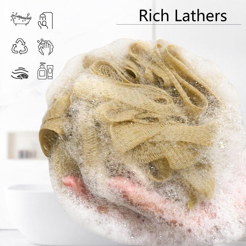 Yoget 4 Pack Shower Loofah Sponge, 60G Bath Sponge,Exfoliate, Cleanse, Soothe Skin - Image 3