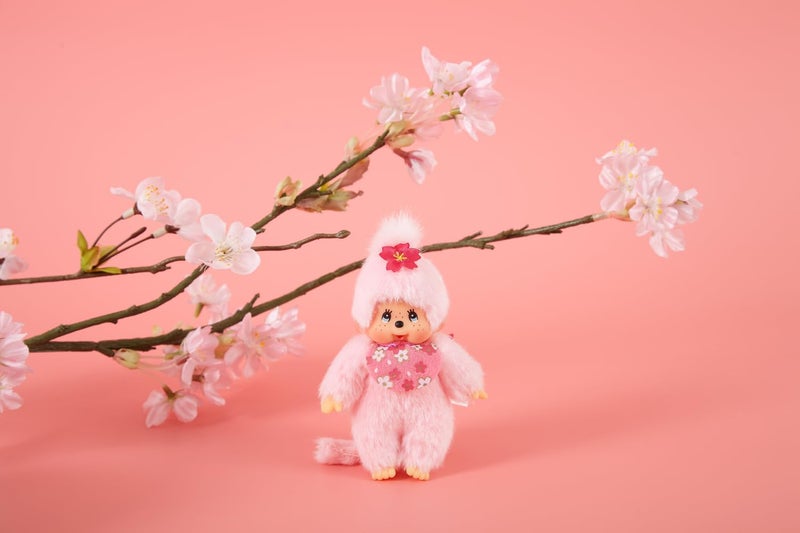 Sekiguchi 242467 Monchhichi Cherry Blossom Keychain, Floral, Pink, 10 cm - Image 3
