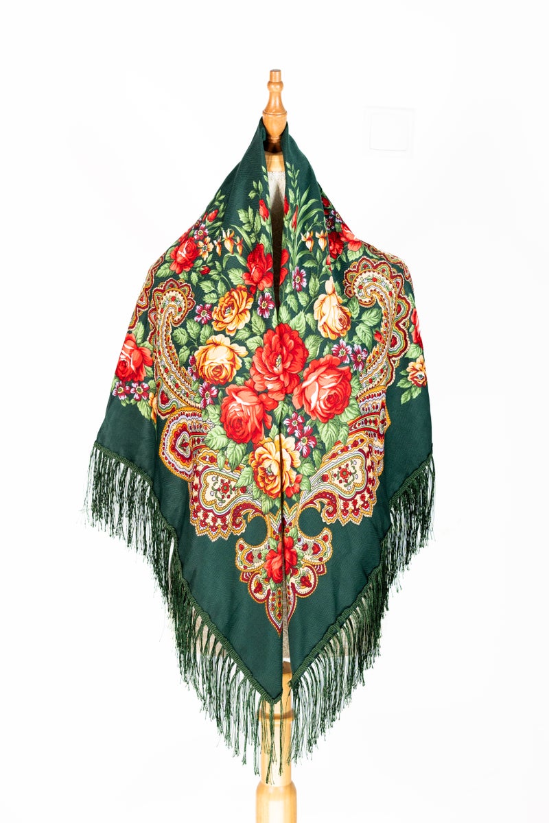 D'Daniela Alla Women's Eastern European Cotton Tassel Shawl - Image 1