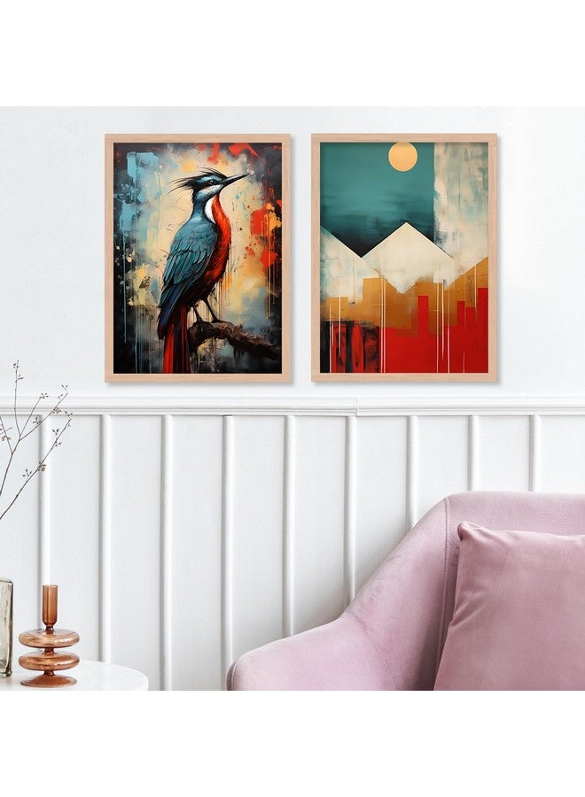 ARTELLY Framed Painting For Wall Decoration - Big Size Wall Painting For Living Room Bedroom Home Office Decor Items (Set of 4) (Medium, Modern Art 3) - Image 4