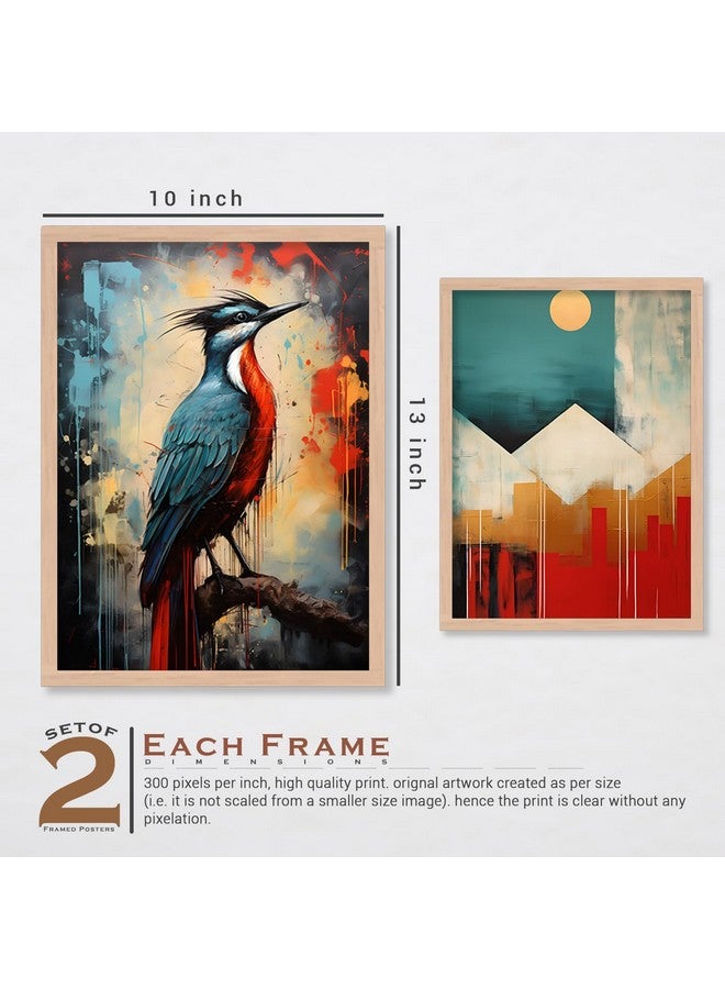ARTELLY Framed Painting For Wall Decoration - Big Size Wall Painting For Living Room Bedroom Home Office Decor Items (Set of 4) (Medium, Modern Art 3) - Image 2
