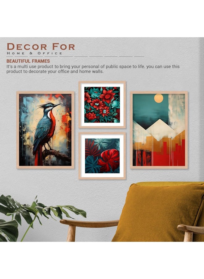 ARTELLY Framed Painting For Wall Decoration - Big Size Wall Painting For Living Room Bedroom Home Office Decor Items (Set of 4) (Medium, Modern Art 3) - Image 5