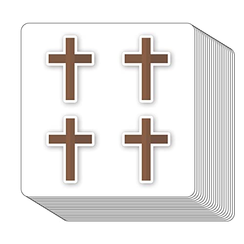 GUVSPTI Cross Christian Stickers 1in for Scrapbooking Arts Craft Kids DIY Journals 80Pack - Image 1
