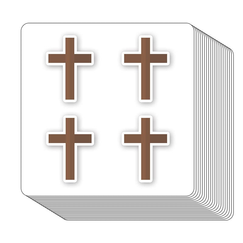 GUVSPTI Cross Christian Stickers 1in for Scrapbooking Arts Craft Kids DIY Journals 80Pack - Image 2