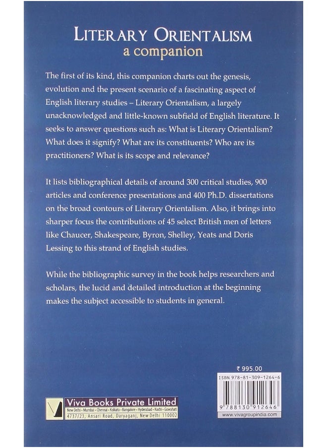 Literary Orientalism A Companion