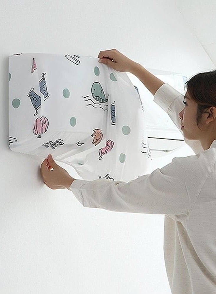 Waterproof and dustproof indoor air conditioner cover - 91 cm× 20 cm × 41 cm , in random colors and shapes - Image 2
