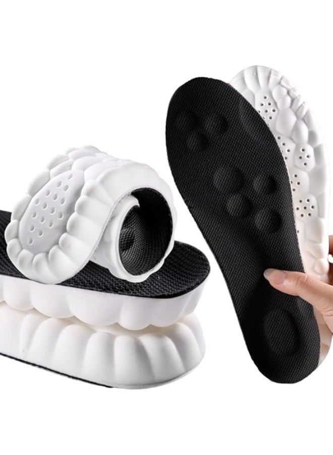 SUNSAR 1 Pairs 4D Cloud Insoles,Soft Foot Protection Cloud Feeling Insole,Super Soft Comfort Insoles,U-Shape Memory Foam Insoles, 4D Sports Memory Foam Insoles - Image 1
