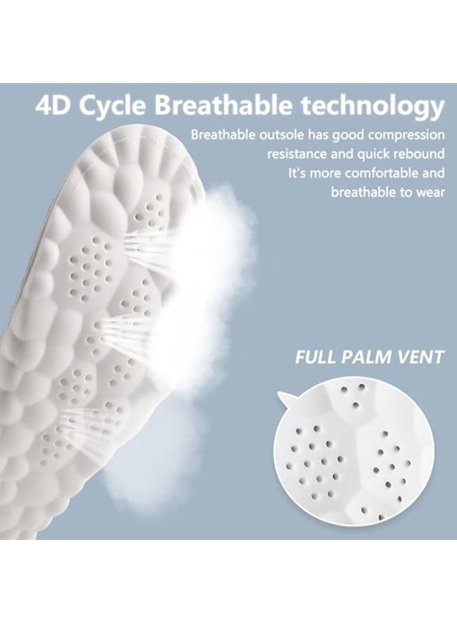 SUNSAR 1 Pairs 4D Cloud Insoles,Soft Foot Protection Cloud Feeling Insole,Super Soft Comfort Insoles,U-Shape Memory Foam Insoles, 4D Sports Memory Foam Insoles - Image 2
