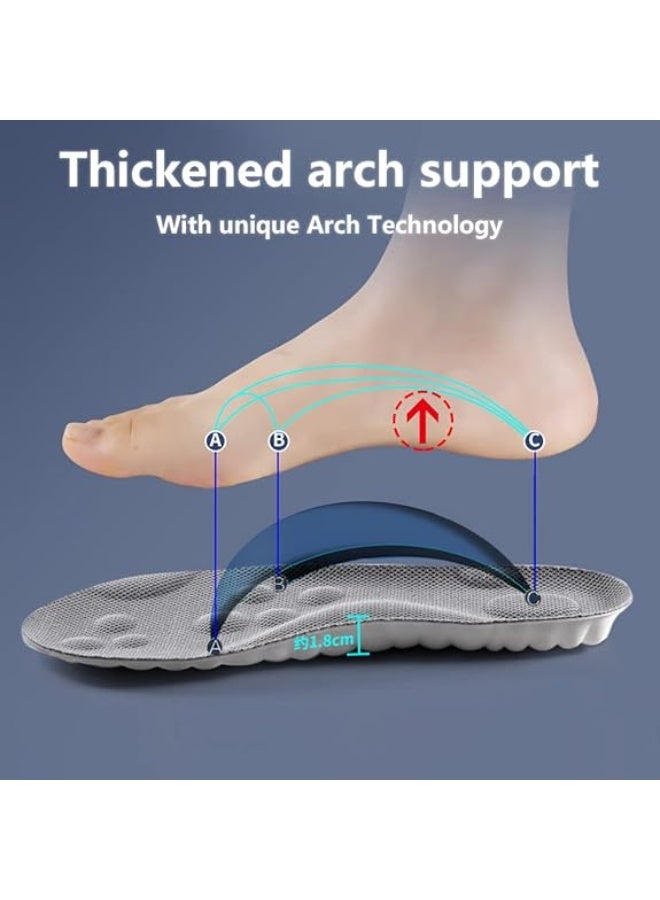 SUNSAR 1 Pairs 4D Cloud Insoles,Soft Foot Protection Cloud Feeling Insole,Super Soft Comfort Insoles,U-Shape Memory Foam Insoles, 4D Sports Memory Foam Insoles - Image 3