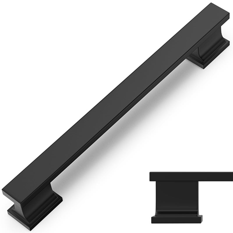COTYKILEY 10 Pack 5 Inch(128mm) Matte Black Cabinet Handles Black Kitchen Cabinet Pulls Cabinet Door Handles Kitchen Cabinet Hardware Cupboard Drawer Pulls Dresser Handles - Image 1