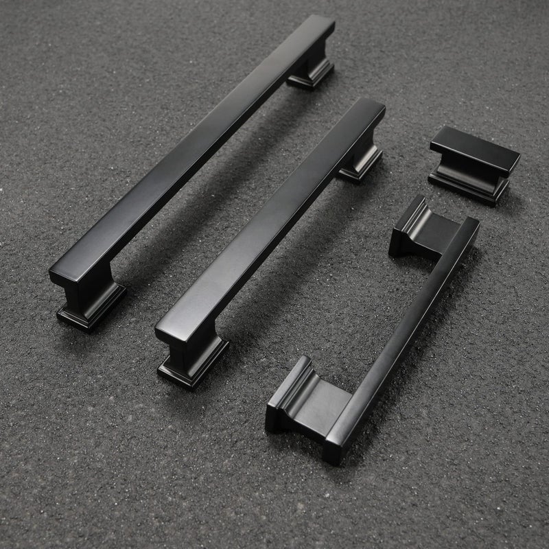 COTYKILEY 10 Pack 5 Inch(128mm) Matte Black Cabinet Handles Black Kitchen Cabinet Pulls Cabinet Door Handles Kitchen Cabinet Hardware Cupboard Drawer Pulls Dresser Handles - Image 4