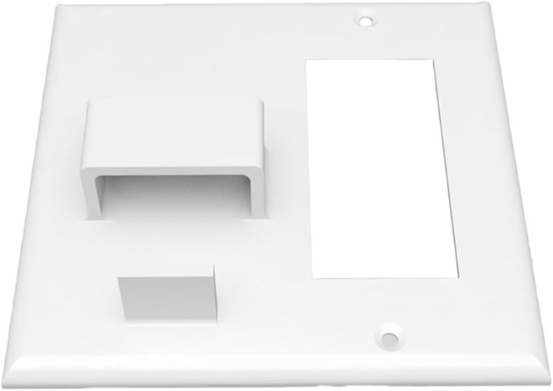 White Ceiling Fan Remote Control Holder Wall Mount Light Switch Plate - Image 1