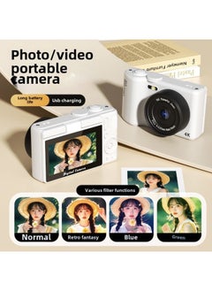 Generic Micro Single 6400W Ultra High Definition Digital Camera 3.0 Inch Self-timer Flip Screen Student Campus Travel-Body Color:Monochrome White  - Image 5
