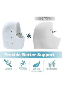 Generic 1 Pair Height Increase Insoles Invisible Height Insole Plantar Fasciitis Height Increase Heel Sleeve Arch Support Protection Heel Protector for Men Women 5.5cm  - Image 3