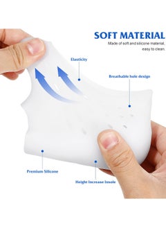 Generic 1 Pair Height Increase Insoles Invisible Height Insole Plantar Fasciitis Height Increase Heel Sleeve Arch Support Protection Heel Protector for Men Women 5.5cm  - Image 2
