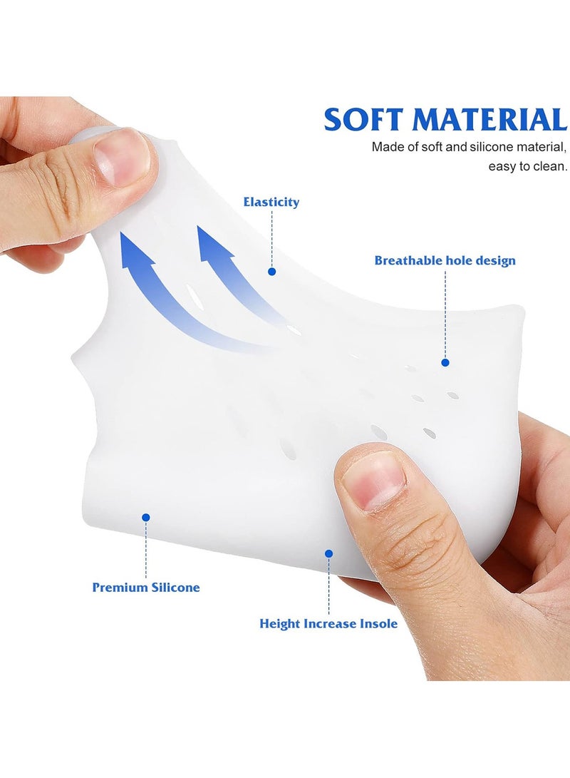 1 Pair Height Increase Insoles Invisible Height Insole Plantar Fasciitis Height Increase Heel Sleeve Arch Support Protection Heel Protector for Men Women 5.5cm  - Image 2