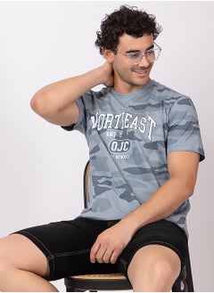 OCTAVE Octave Men's Camouflage Cotton  T-shirt,Smoke  - Image 2