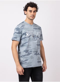 OCTAVE Octave Men's Camouflage Cotton  T-shirt,Smoke  - Image 3