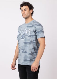 OCTAVE Octave Men's Camouflage Cotton  T-shirt,Smoke  - Image 4