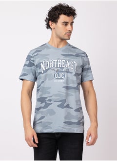 OCTAVE Octave Men's Camouflage Cotton  T-shirt,Smoke  - Image 5