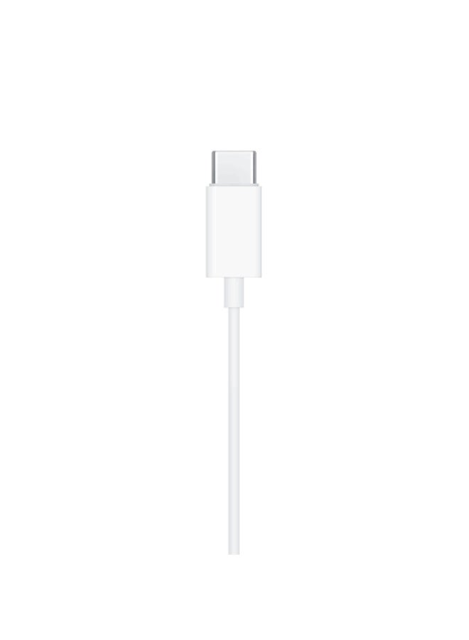 لدنيو سماعات أذن سلكية LDNIO USB-C داخل الأذن مع ميكروفون وتحكم في مستوى الصوت، كابل بطول 1.2 متر (أبيض) - Image 5