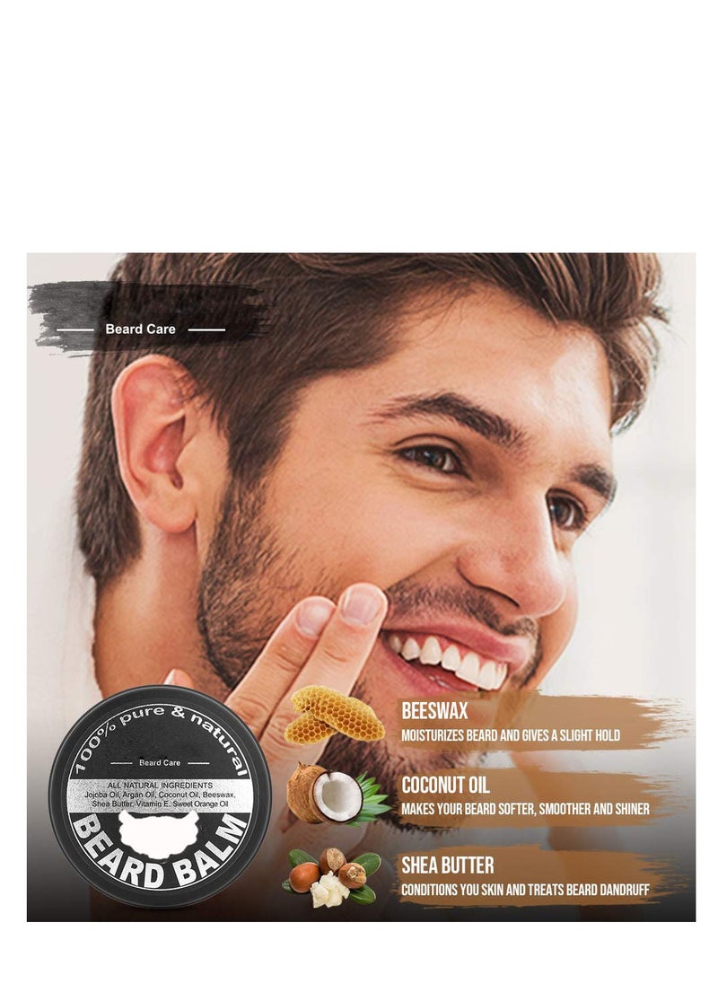 NNEWVANTE - Beard Growth Kit, Beard Kit for Men, Beard Growth Oil (2oz), Beard Balm and Comb, Stimulate Beard and Hair Growth - Gifts for Men Dad Him Boyfriend Husband Brother - Image 1