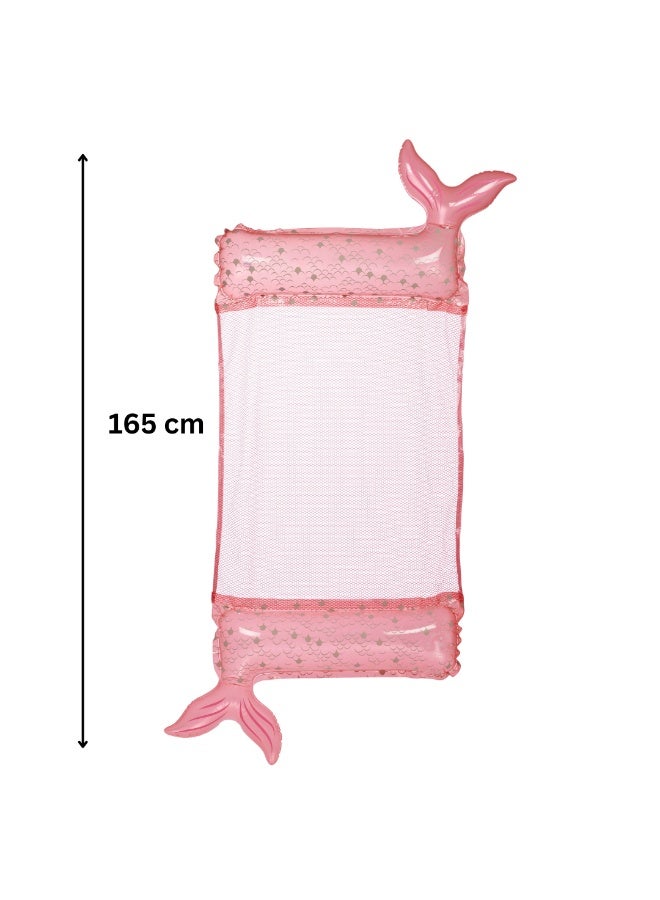 Trishi Coconut Grove Inflatable Floating Hammock Pool Float – Water Lounge Chair with Mesh Center, Portable Pool Float for Adults & Kids, Ideal for Beach, Pool & Summer Relaxation Pearl the Mermaid - Image 4