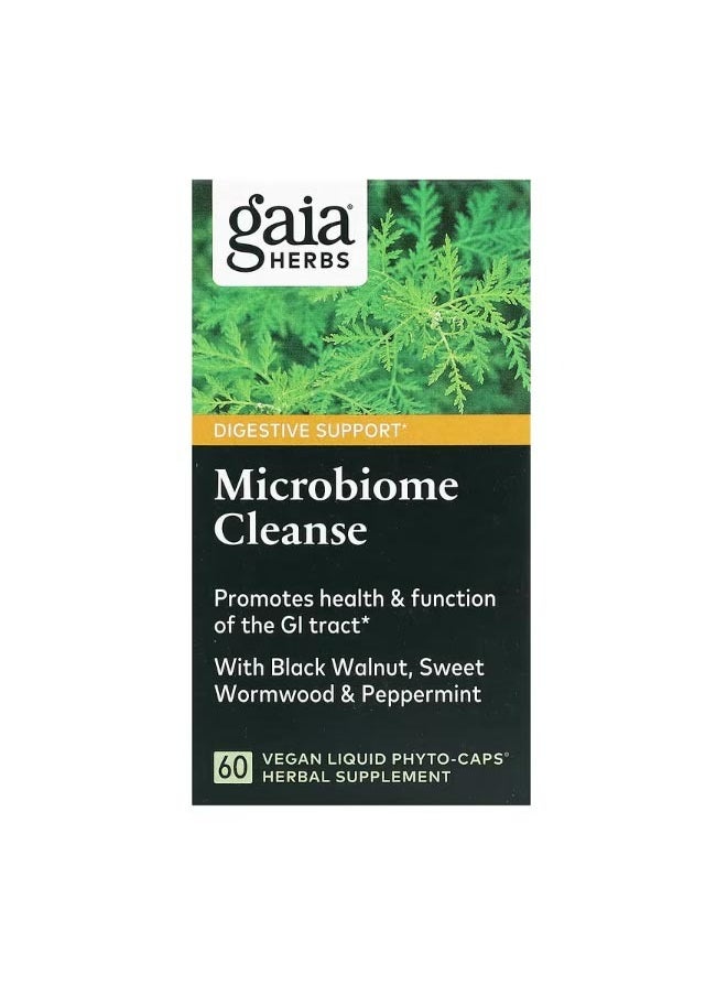 Gaia Herbs - Microbiome Cleanse 60 Vegan Liquid Phyto Caps - Image 1